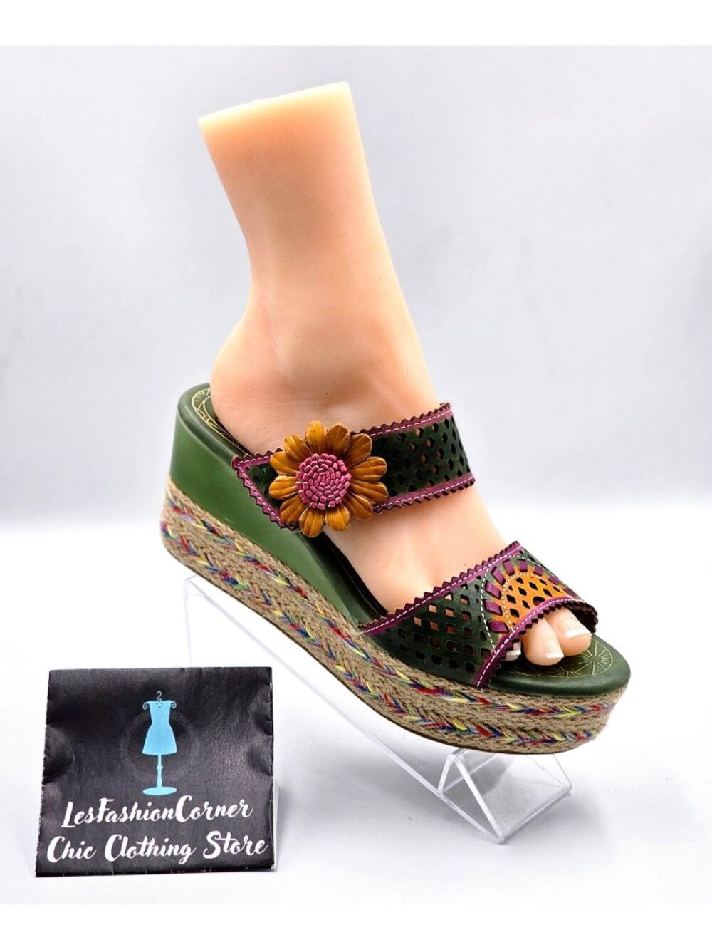 Spring Step L'ARTISTE Women Virgie Floral Platform Sandals Size 10.5 2229 - Picture 13 of 16